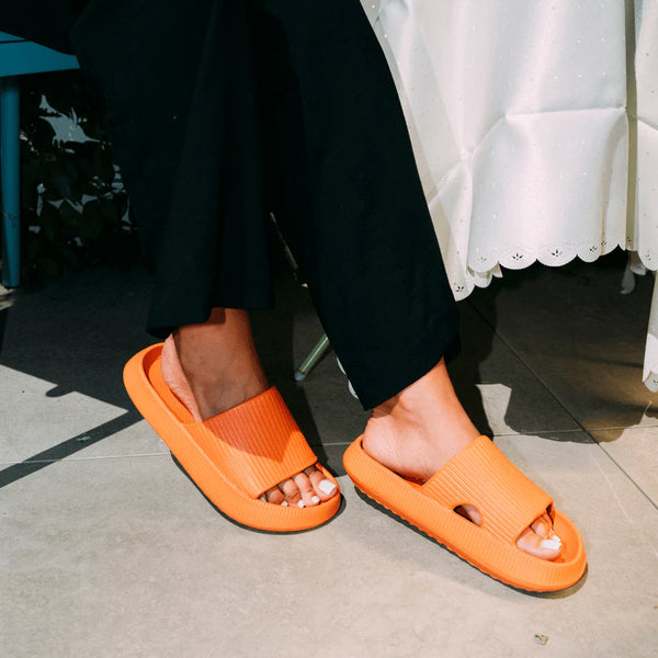 sandales pour homme et femme couleur orange