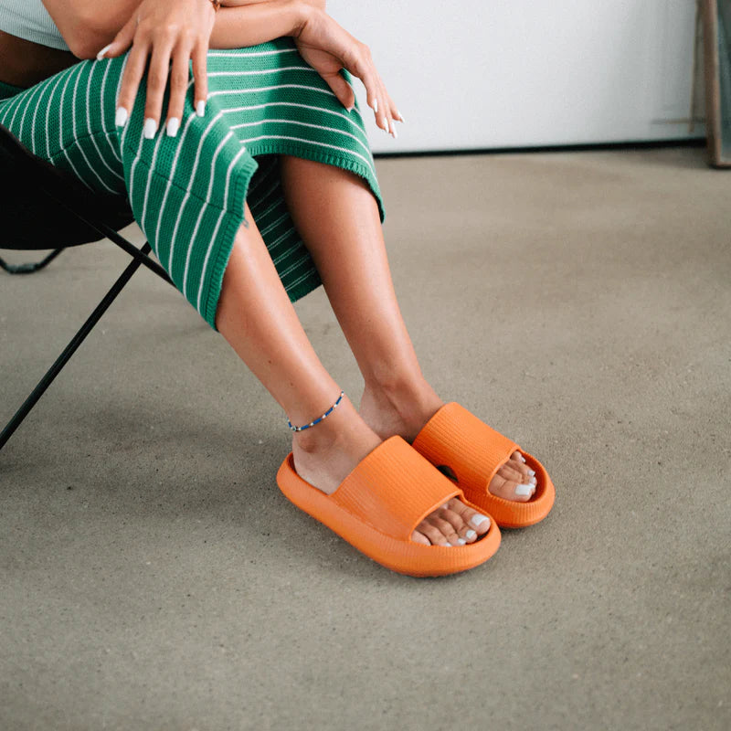 sandales pour homme et femme couleur orange