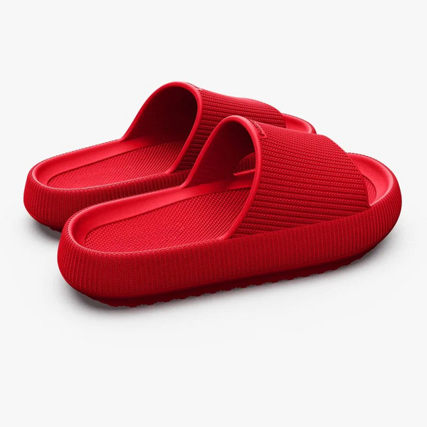 sandales d'été pour homme et femme rouges