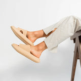 sandales pour homme et femme couleur beige